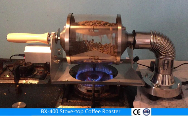 Stove-top Coffee Roaster, Roasting Machine, See-thru DRUM* Coffee Bean Roaster