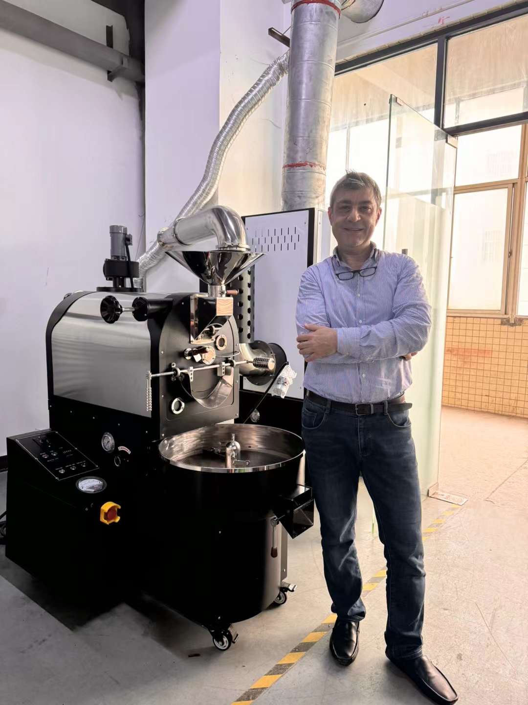 3KG LPG Coffee Bean DRUM* Roaster, Roasting Machine,Floor Stand Castor Wheels